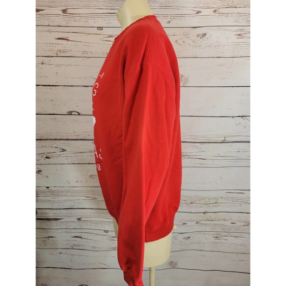 Pullover Sweatshirt S4E Red I'm Dreaming of a Wine Christmas Size Medium - Picture 8 of 8